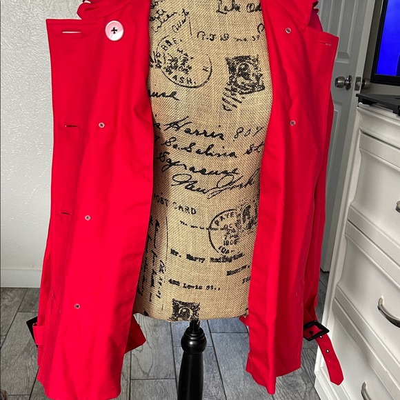 Pendleton Women's Bold Red Double-Breasted Pea Coat - Picture 7 of 7